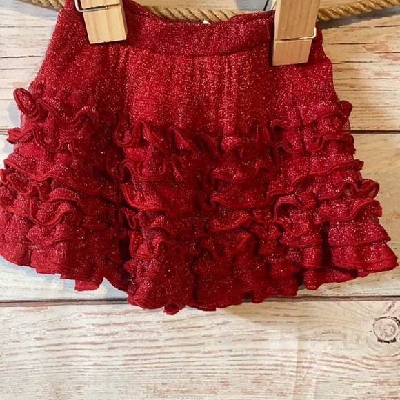 2T Koala Kids red sparkle ruffled skirt. Like new!! - Picture 1 of 4